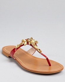 In a casual sandal silhouette, Joan & David's Kalynda thong offers low-key luxe with dazzing embellished details.