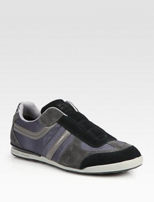 Carefully constructed from nylon and suede with mesh detailing, this casual slip-on is a perfect choice for weekends on-the-go.Nylon/suede upperLeather liningPadded insoleRubber soleImported Carefully constructed from nylon and suede with mesh detailing, this casual slip-on is a perfect choice for weekends on-the-go.Nylon/suede upperLeather liningPadded insoleRubber soleImported