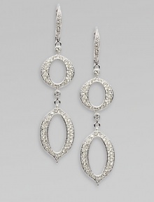 EXCLUSIVELY AT SAKS. An elegant style featuring pointed ovals accented with brilliant pavé crystals in a drop design. CrystalsRhodium-plated brassLength, about 2Leverback hookImported EXCLUSIVELY AT SAKS. An elegant style featuring pointed ovals accented with brilliant pavé crystals in a drop design. CrystalsRhodium-plated brassLength, about 2Leverback hookImported