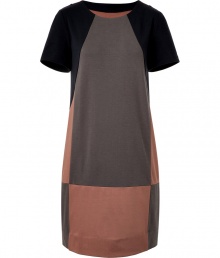 Work a cool colorblock into your workweek repertoire with Marc by Marc Jacobs patchworked shift - Round neckline, short sleeves, pull-over style - Loosely fitted - Wear with flats and a leather carryall tote Work a cool colorblock into your workweek repertoire with Marc by Marc Jacobs patchworked shift - Round neckline, short sleeves, pull-over style - Loosely fitted - Wear with flats and a leather carryall tote