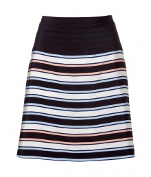 This chic A-line skirt from Marc by Marc Jacobs adds instant sophistication to your day or night look - Wide waistband, high waist, all-over stripe print, A-line silhouette - Pair with a breezy blouse, ballet flats, and a crossbody bag This chic A-line skirt from Marc by Marc Jacobs adds instant sophistication to your day or night look - Wide waistband, high waist, all-over stripe print, A-line silhouette - Pair with a breezy blouse, ballet flats, and a crossbody bag