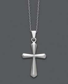 Subtle and symbolic. Giani Bernini's polished cross pendant is a great way to show your faith. Setting and chain crafted in sterling silver. Approximate length: 18 inches. Approximate drop: 1-1/4 inches. Subtle and symbolic. Giani Bernini's polished cross pendant is a great way to show your faith. Setting and chain crafted in sterling silver. Approximate length: 18 inches. Approximate drop: 1-1/4 inches.