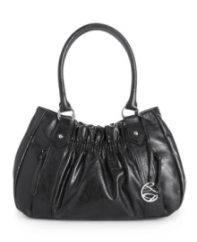 Bring your look to life with this show-stopping satchel by Style&co. Featuring a rouched center, dome studs and two side zippers, this style is sure to turn heads wherever you go. Bring your look to life with this show-stopping satchel by Style&co. Featuring a rouched center, dome studs and two side zippers, this style is sure to turn heads wherever you go.