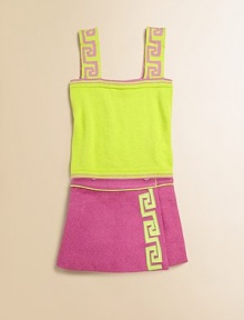 A vibrant knit with pretty logo trim will brighten up any ensemble.SquareneckWide strapsPullover styleCottonMachine washImported A vibrant knit with pretty logo trim will brighten up any ensemble.SquareneckWide strapsPullover styleCottonMachine washImported