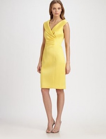 Structured and chic, tailored with a surplice neckline and flattering front pleats.Foldover surplice necklineSleevelessPleated bodiceBack ventConcealed back zipAbout 23 from natural waistSilkDry cleanImportedModel shown is 5'9½ (176cm) wearing US size 4. Structured and chic, tailored with a surplice neckline and flattering front pleats.Foldover surplice necklineSleevelessPleated bodiceBack ventConcealed back zipAbout 23 from natural waistSilkDry cleanImportedModel shown is 5'9½ (176cm) wearing US size 4.