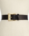 An essential accessory for finishing off your favorite high-waisted look. Sleek snake embossing lends the right touch to this Nine West belt.