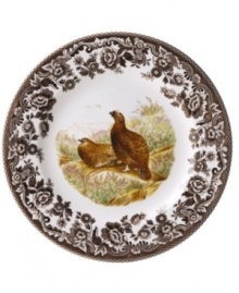 Bring the classic style of the English countryside to your table with the Woodland Collection by Spode. This traditionally patterned salad plate features the majestic red grouse framed by Spode's distinctive British Flowers border which dates back to 1828. Bring the classic style of the English countryside to your table with the Woodland Collection by Spode. This traditionally patterned salad plate features the majestic red grouse framed by Spode's distinctive British Flowers border which dates back to 1828.