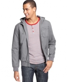 Your favorite hoodie & jacket combine forces on this rad top layer from American Rag. Your favorite hoodie & jacket combine forces on this rad top layer from American Rag.