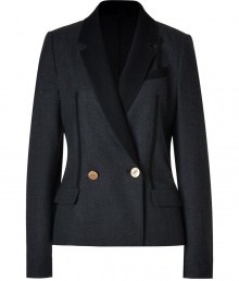 With dapper smoking jacket-inspired styling, this wool rendition from Faith Connexion oozes Downtown-ready cool - Notched lapels, single chest pocket, long sleeves, seaming details, double-breasted, flap pockets at waist - Fitted silhouette - Pair with a cashmere pullover, leather leggings, and ankle booties With dapper smoking jacket-inspired styling, this wool rendition from Faith Connexion oozes Downtown-ready cool - Notched lapels, single chest pocket, long sleeves, seaming details, double-breasted, flap pockets at waist - Fitted silhouette - Pair with a cashmere pullover, leather leggings, and ankle booties