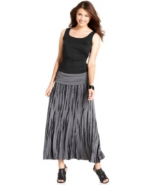 AGB's maxi skirt features a soft, sweater-like feel and cool printed pattern. A great piece to help transition your look into fall! AGB's maxi skirt features a soft, sweater-like feel and cool printed pattern. A great piece to help transition your look into fall!