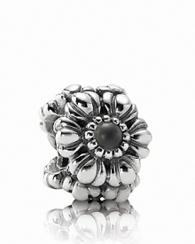 Birthstone accents add a personal touch to PANDORA's floral charm.