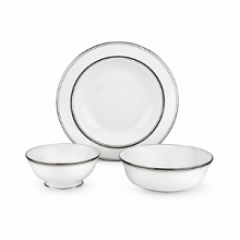 Kate Spade and Lenox join together to bring ease, elegance and understated wit to the table. Dishwasher safe.Library Lane, a pattern banded with stripes, can be dressed up by mixing in Larabee Road polka dot accent plates, which come in 5 color options. Kate Spade and Lenox join together to bring ease, elegance and understated wit to the table. Dishwasher safe.Library Lane, a pattern banded with stripes, can be dressed up by mixing in Larabee Road polka dot accent plates, which come in 5 color options.