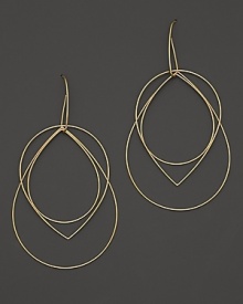 14K gold graduated teardrops move like ripples in a pond.