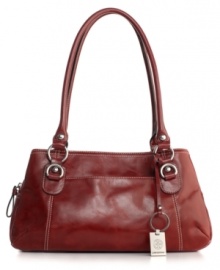 Slender and sophisticated, with a glazed finish, the Swagger satchel adds instant polish. Slender and sophisticated, with a glazed finish, the Swagger satchel adds instant polish.