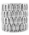 Raise the bar. Four rows of rectangular bar-shaped accents adorn this thick cuff bracelet by Vince Camuto. Set in light rhodium-plated mixed metal. Bracelet stretches to fit wrist. Approximate length: 8 inches.