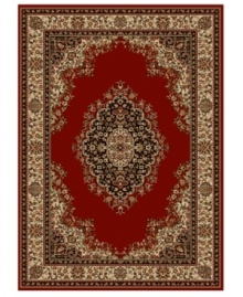 Characterized by an open, vibrant red that's surrounded by exquisite floral detailing, this area rug set from Kenneth Mink presents this rich, classic look to every room in the house. Woven of plush olefin for lasting softness and durability. Includes three rugs.