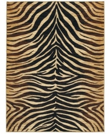 Borrow some fierce and vibrant stripes from the wild cats of the jungle with this chic Lisbon area rug from Shaw Living. Its ultra-durable and supremely soft EverTouch® nylon is meticulously dyed for brilliant color recognition.