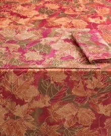 Turn over a new leaf this season with this gorgeous Autumn Leaves tablecloth, showcasing a plethora of fall foliage in crisp hues. (Clearance) Turn over a new leaf this season with this gorgeous Autumn Leaves tablecloth, showcasing a plethora of fall foliage in crisp hues. (Clearance)