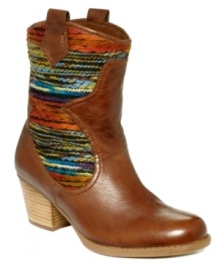 The brilliant fabric of Bandolino's Zamen booties adds so much color to this western-inspired style.