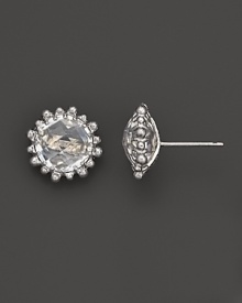 Anzie Clear Topaz Silver Dew Drop Stud