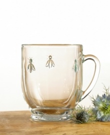 Inspired by an official travel set belonging to Napoleon in which the bee pattern was used, the La Rochere mug (shown right) is both a nod to history and a modern classic. Famous for its uniquely clear glass and sturdy construction, La Rochere Napoleonic Bee is ideal for everyday use. Inspired by an official travel set belonging to Napoleon in which the bee pattern was used, the La Rochere mug (shown right) is both a nod to history and a modern classic. Famous for its uniquely clear glass and sturdy construction, La Rochere Napoleonic Bee is ideal for everyday use.