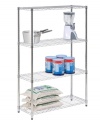 Shelve it. Make the most of your space with this 4-tier shelving unit that sorts and orders your belongings. Eliminates clutter in the garage, the closet or any room in the house.