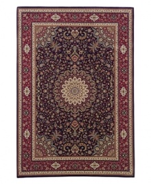 This long runner is ideal for hallways and entryways. A beautiful example of an ancient Persian ardebil carpet, this rug features a medallion design ringed with tiny flowers. A deep navy ground exquisitely offsets the springlike palette of yellows, blues, greens and purples. This long runner is ideal for hallways and entryways. A beautiful example of an ancient Persian ardebil carpet, this rug features a medallion design ringed with tiny flowers. A deep navy ground exquisitely offsets the springlike palette of yellows, blues, greens and purples.