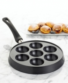Pancakes couldn't get any better until now with a pan that makes 7 filled pancakes with ease. Pick your favorite batter and add your favorite filling-fruit, jam, chocolate and more-for a pastry cooked to perfection. Limited lifetime warranty. Pancakes couldn't get any better until now with a pan that makes 7 filled pancakes with ease. Pick your favorite batter and add your favorite filling-fruit, jam, chocolate and more-for a pastry cooked to perfection. Limited lifetime warranty.