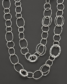 From the Silver collection long chain link necklace. Designed by Ippolita.