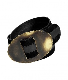 Luxe belt in fine, ultra-supple two-tone black suede and lambskin - Serrated-edge leather strip and oversize, oval brass buckle have an elegant, antique look - Rustically chic, the perfect compliment to bohemian basics - Pair with a tunic top or blouse and slim pants or a maxi skirt Luxe belt in fine, ultra-supple two-tone black suede and lambskin - Serrated-edge leather strip and oversize, oval brass buckle have an elegant, antique look - Rustically chic, the perfect compliment to bohemian basics - Pair with a tunic top or blouse and slim pants or a maxi skirt