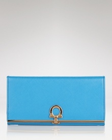 A bestselling silhouette from Salvatore Ferragamo. This luxurious wallet in scratch-resistant leather lends polished sophistication to your everyday looks. A bestselling silhouette from Salvatore Ferragamo. This luxurious wallet in scratch-resistant leather lends polished sophistication to your everyday looks.