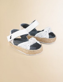 A sweet pair of stylish, eyelet-detailed espadrilles for your little fashionista with an ankle strap and grip-tape closure.Hook-and-loop strap with grip-tape closureCanvas upperCotton liningCanvas solePadded insoleImported A sweet pair of stylish, eyelet-detailed espadrilles for your little fashionista with an ankle strap and grip-tape closure.Hook-and-loop strap with grip-tape closureCanvas upperCotton liningCanvas solePadded insoleImported