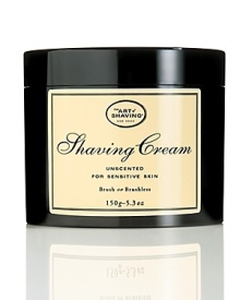 The Art of Shaving Shaving Cream protects the skin from irritation and razor burn. Rich with glycerin, coconut oil and essential oils, the Shaving Cream leaves your skin smooth and moisturized. For optimum results: Prepare your skin with Unscented Pre-Shave Oil. Apply Unscented Shaving Cream with Shaving Brush to generate a rich warm lather, soften and lift the beard, open pores, bring sufficient water to the skin and gently exfoliate. Soothe, refresh and regenerate the skin after shaving with Unscented After-Shave Balm.Unscented - Hypoallergenic The Art of Shaving Shaving Cream protects the skin from irritation and razor burn. Rich with glycerin, coconut oil and essential oils, the Shaving Cream leaves your skin smooth and moisturized. For optimum results: Prepare your skin with Unscented Pre-Shave Oil. Apply Unscented Shaving Cream with Shaving Brush to generate a rich warm lather, soften and lift the beard, open pores, bring sufficient water to the skin and gently exfoliate. Soothe, refresh and regenerate the skin after shaving with Unscented After-Shave Balm.Unscented - Hypoallergenic