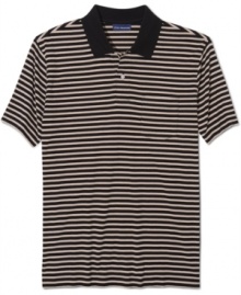 Clean-cut classic. Dressed up or down, this striped polo shirt from John Ashford will keep you stylish and comfortable in any season. Clean-cut classic. Dressed up or down, this striped polo shirt from John Ashford will keep you stylish and comfortable in any season.