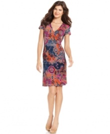 Jones New York Signature's dress is enlivened by a colorful, exotic print. Pair it with nude heels for day-to-night style you can wear all season!