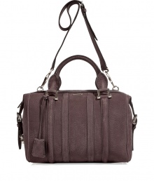 Gorgeous boxy leather bag in dark-gray leather - Features shoppers shape with a top zipper, two short handles and a wide shoulder strap - Decorative stitched leather straps - Incredibly spacious, it holds all the essentials and more - Exclusive bag for everyday and elegant outfits Gorgeous boxy leather bag in dark-gray leather - Features shoppers shape with a top zipper, two short handles and a wide shoulder strap - Decorative stitched leather straps - Incredibly spacious, it holds all the essentials and more - Exclusive bag for everyday and elegant outfits
