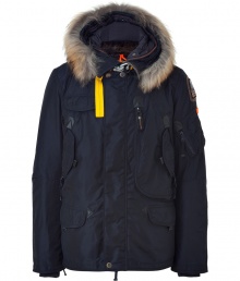 Bring undeniable style to your cold weather look with this rugged-cool fur lined parka from iconic brand Parajumpers - Hood with raccoon fur, front zip closure, multiple flap pockets, slim fit, water resistant - Wear with jeans, a cashmere pullover, and boots Bring undeniable style to your cold weather look with this rugged-cool fur lined parka from iconic brand Parajumpers - Hood with raccoon fur, front zip closure, multiple flap pockets, slim fit, water resistant - Wear with jeans, a cashmere pullover, and boots