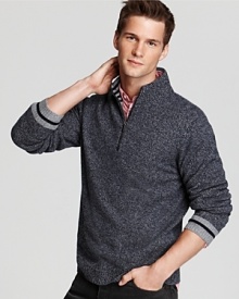 A soft, marled cashmere sweater keeps you warm whether you're outside building a snowman or sipping cocoa by the fire. A soft, marled cashmere sweater keeps you warm whether you're outside building a snowman or sipping cocoa by the fire.