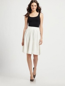 Fitted and easy to wear alone or layered underneath your favorite top. Scoopneck One size fits most About 25 from shoulder to hem 92% nylon/8% elastane Dry clean Made in USA of imported fabrics Fitted and easy to wear alone or layered underneath your favorite top. Scoopneck One size fits most About 25 from shoulder to hem 92% nylon/8% elastane Dry clean Made in USA of imported fabrics