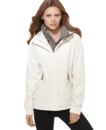 The North Face offers premium performance and comfort with this 2-in-1 jacket. The nylon outer shell protects against the elements, while a zip-in fleece liner offers extra coziness on chilly days. The North Face offers premium performance and comfort with this 2-in-1 jacket. The nylon outer shell protects against the elements, while a zip-in fleece liner offers extra coziness on chilly days.