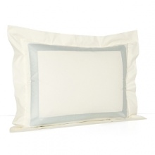 A classic sateen border trims this elegant sham by SFERRA, woven from super soft Egyptian cotton. A classic sateen border trims this elegant sham by SFERRA, woven from super soft Egyptian cotton.