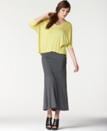 Hit the style mark with Bar III's striped maxi skirt-- it's so on-trend for the season! Hit the style mark with Bar III's striped maxi skirt-- it's so on-trend for the season!