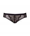 Lace-laden and ultra sultry, these briefs from Elle MacPherson Intimates bring a sexy touch to any look - Sheer lace front with bow detailing, solid black wide band at waist - Perfect under virtually any outfit
