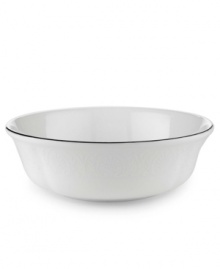 For nearly 150 years, Lenox has been renowned throughout the world as a premier designer and manufacturer of fine china. The simple and classic Hannah Platinum pattern brings a timeless refinement to your formal entertaining table, in pure white bone china embossed with a subtle palmetto-leaf design, and banded in platinum. Qualifies for Rebate For nearly 150 years, Lenox has been renowned throughout the world as a premier designer and manufacturer of fine china. The simple and classic Hannah Platinum pattern brings a timeless refinement to your formal entertaining table, in pure white bone china embossed with a subtle palmetto-leaf design, and banded in platinum. Qualifies for Rebate