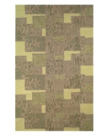 Like paradise under your feet, the Cargo Bamboo area rug features scattered patchwork of bamboo leaves and carved labyrinthine swirls for a rich, textural surface. Hand-hooked of durable, synthetic fibers, it is ideal for use either indoors or outdoors. Like paradise under your feet, the Cargo Bamboo area rug features scattered patchwork of bamboo leaves and carved labyrinthine swirls for a rich, textural surface. Hand-hooked of durable, synthetic fibers, it is ideal for use either indoors or outdoors.