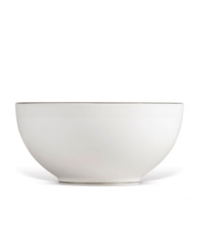 In an exquisite union of the contemporary and the classical, renowned bridal designer Vera Wang and Wedgwood have created a pattern for dinnerware and dishes that brings elegance to the modern table. Blanc sur Blanc marries pure white with a textured matte border and platinum edging for subtle tonal contrast. In an exquisite union of the contemporary and the classical, renowned bridal designer Vera Wang and Wedgwood have created a pattern for dinnerware and dishes that brings elegance to the modern table. Blanc sur Blanc marries pure white with a textured matte border and platinum edging for subtle tonal contrast.