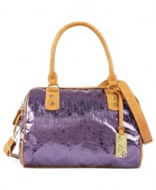 For logo loving fashionistas, this monogram-embossed satchel from Marc Fisher is this season's it-bag. Contrast trim and signature hardware turn up the charm, while the organized interior stows your essentials with ease. For logo loving fashionistas, this monogram-embossed satchel from Marc Fisher is this season's it-bag. Contrast trim and signature hardware turn up the charm, while the organized interior stows your essentials with ease.