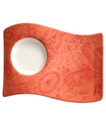 Brew your own cafe culture with Villeroy & Boch's New Wave Cafe party plate. A fluid design illustrated with the great landmarks of London is just calling for a hot tea and biscuit. Brew your own cafe culture with Villeroy & Boch's New Wave Cafe party plate. A fluid design illustrated with the great landmarks of London is just calling for a hot tea and biscuit.