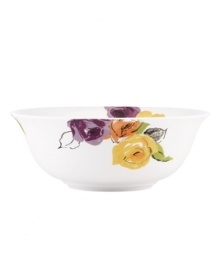 Featuring a mix of edgy, artsy blooms in modern porcelain, kate spade new york's Charcoal Floral serving bowl showcases heaps of mashed potatoes, pasta or leafy greens with chic new style. Featuring a mix of edgy, artsy blooms in modern porcelain, kate spade new york's Charcoal Floral serving bowl showcases heaps of mashed potatoes, pasta or leafy greens with chic new style.