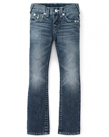 True Religion's handstitched Billy jean blends quality construction and contemporary style for a sweet denim look he'll rock with nearly anything in his casual wardrobe. True Religion's handstitched Billy jean blends quality construction and contemporary style for a sweet denim look he'll rock with nearly anything in his casual wardrobe.